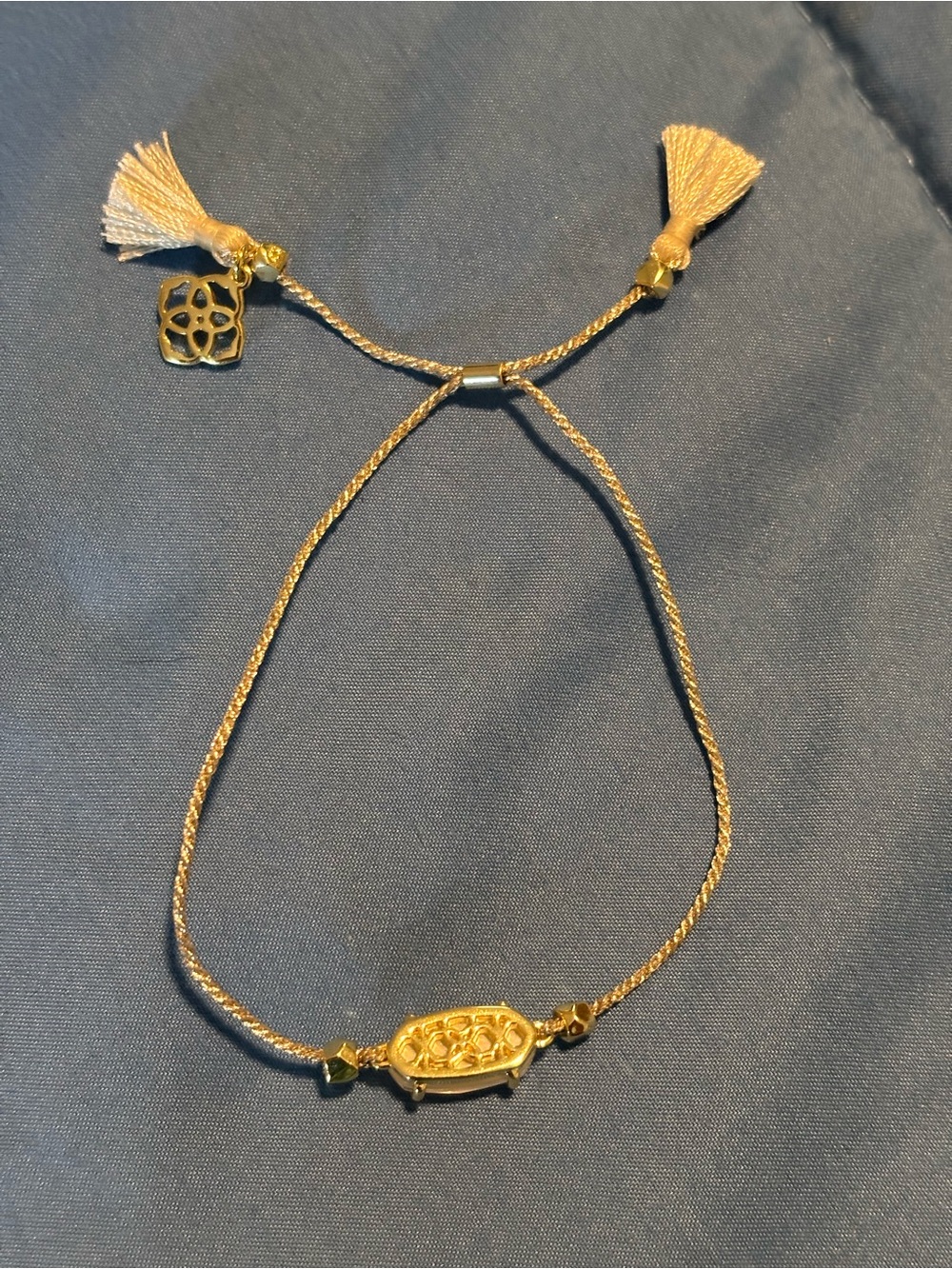 Kendra Scott Gold Tassel Adjustable Bracelet